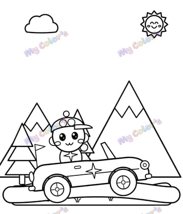 Page 7 du livre Léo et la petite voiture rouge