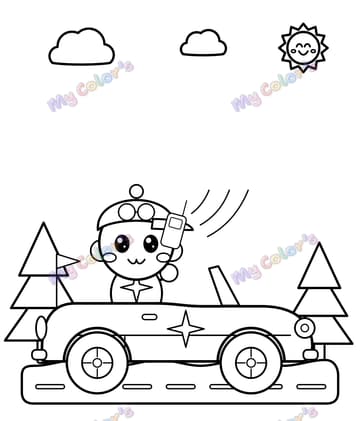Page 10 du livre Léo et la petite voiture rouge