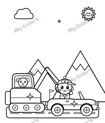 Page 11 du livre Léo et la petite voiture rouge