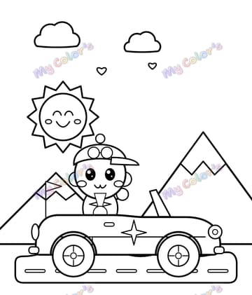 Page 14 du livre Léo et la petite voiture rouge