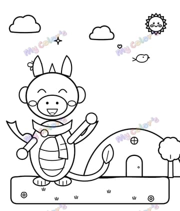 Page 1 du livre Plume, le petit dragon