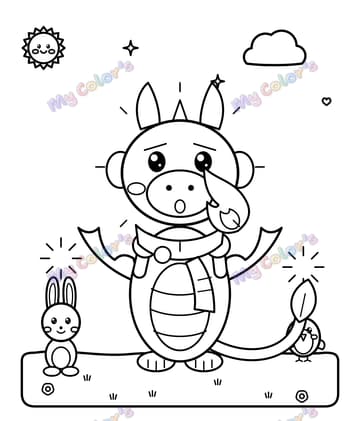 Page 2 du livre Plume, le petit dragon