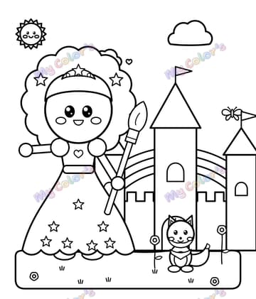 Page 1 du livre La princesse Lou et les couleurs perdues