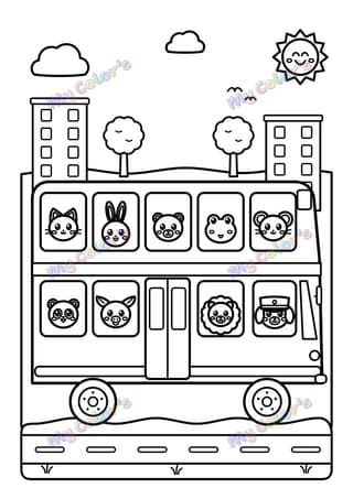 Coloriage Le bus à impériale à imprimer