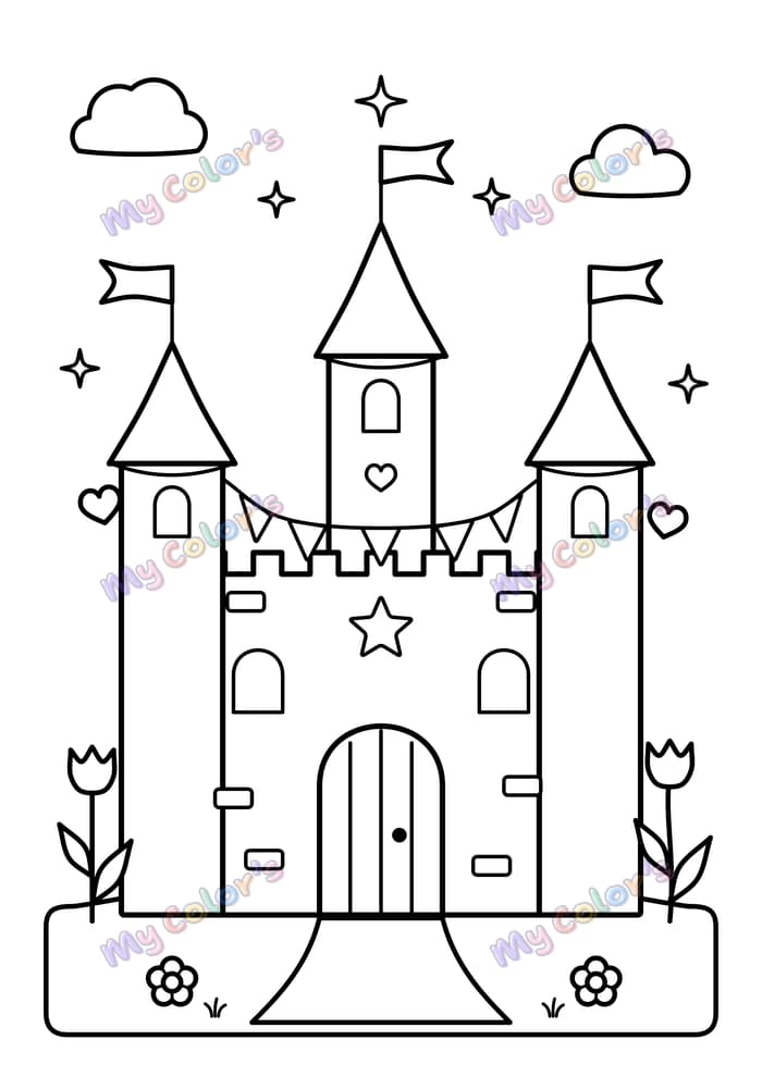 Coloriage Le château enchanté à imprimer