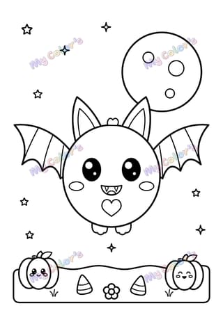 Coloriage La chauve-souris rigolote à imprimer
