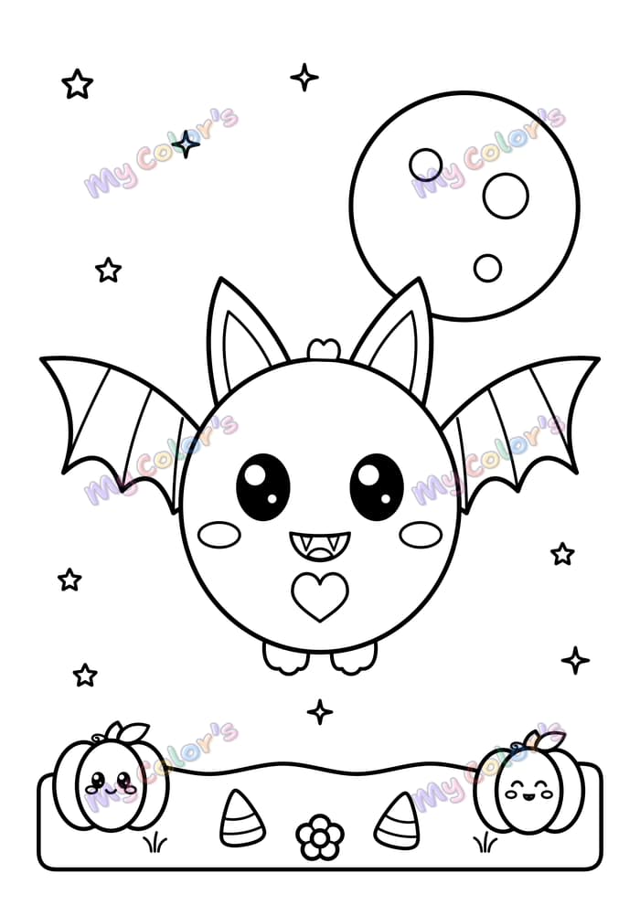 Coloriage La chauve-souris rigolote à imprimer