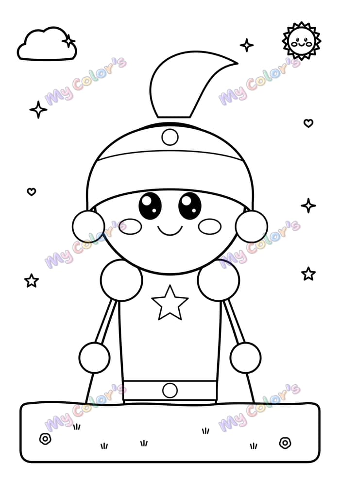 Coloriage Le portrait du chevalier au casque à imprimer