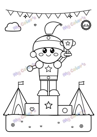 Coloriage Le vainqueur du tournoi à imprimer