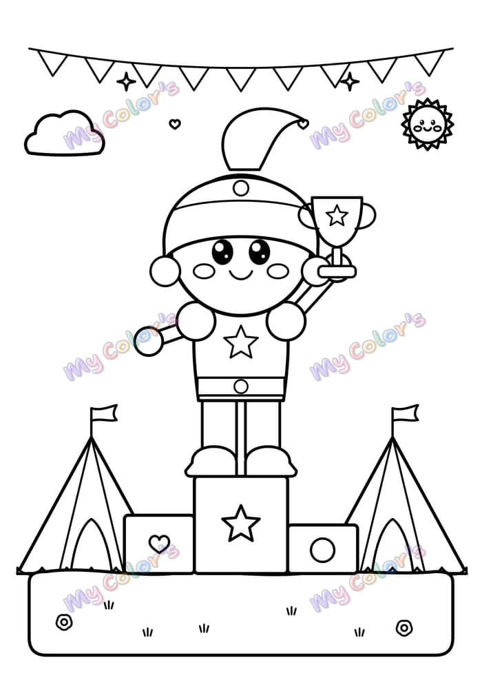 Coloriage Le vainqueur du tournoi à imprimer