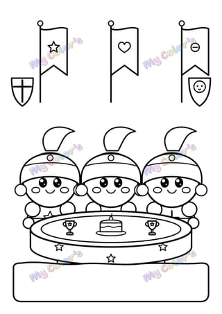 Coloriage Les chevaliers de la table ronde à imprimer