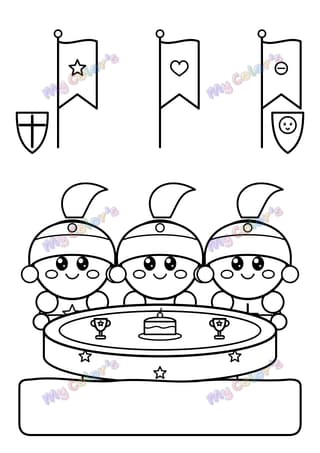 Coloriage Les chevaliers de la table ronde à imprimer