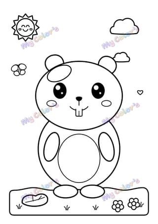 Coloriage Le cochon d’Inde à imprimer