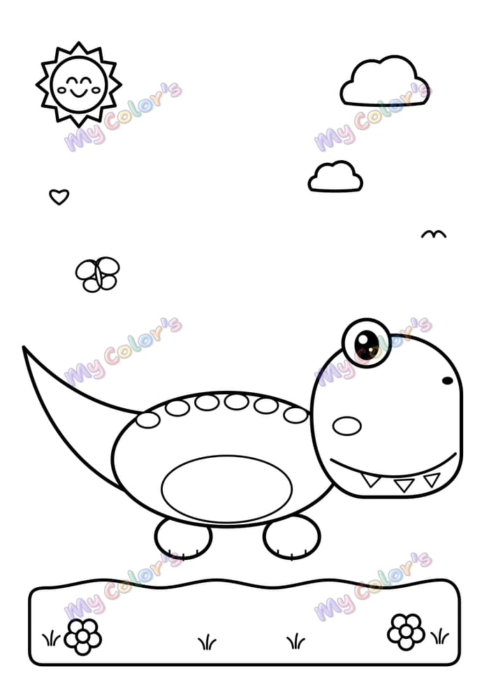 Coloriage Le crocodile souriant à imprimer
