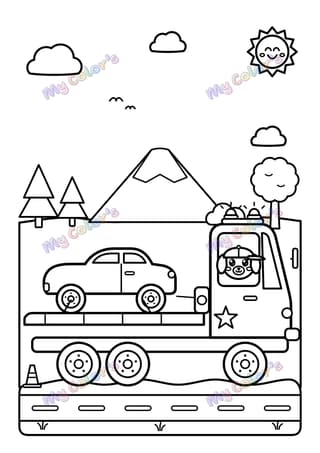 Coloriage La dépanneuse à imprimer