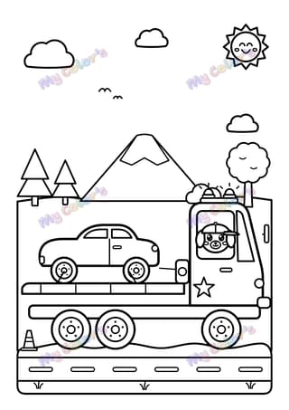 Coloriage La dépanneuse à imprimer
