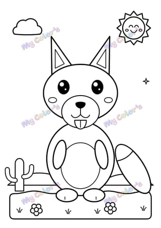 Coloriage Le dingo du désert à imprimer