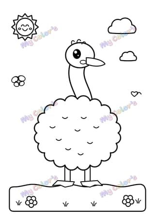 Coloriage L’émeu à imprimer