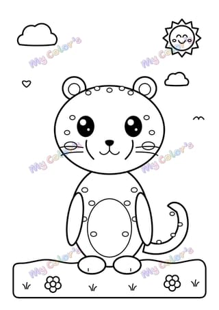 Coloriage Le guépard à taches à imprimer