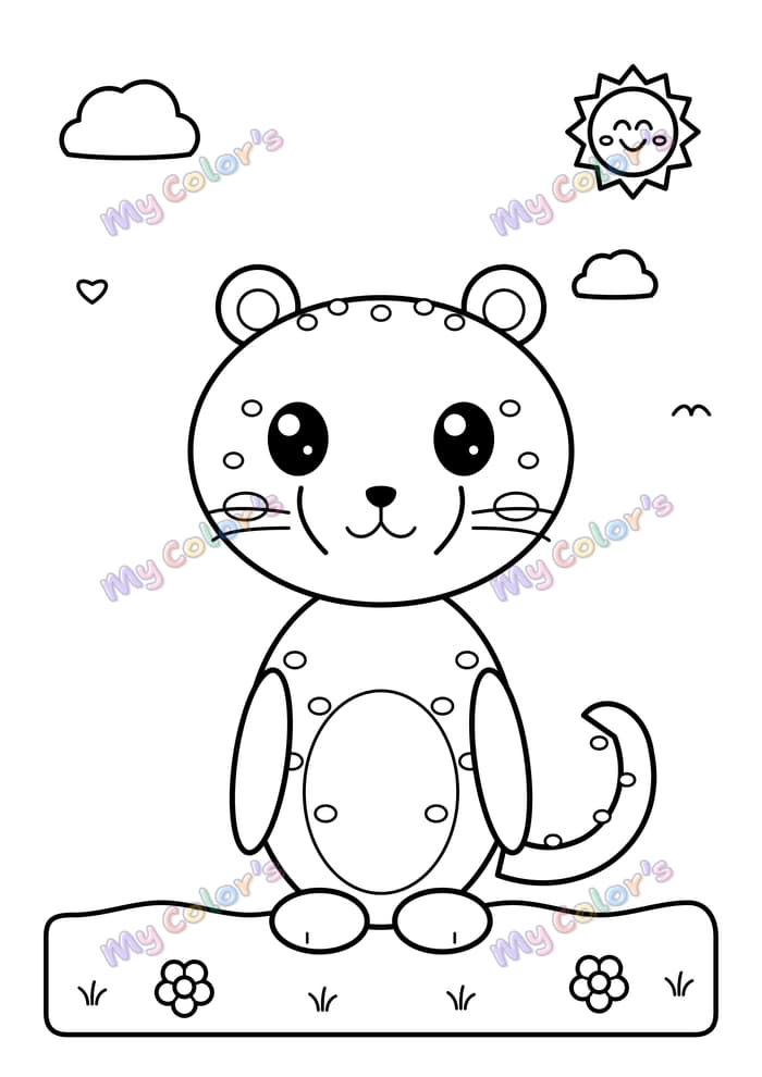 Coloriage Le guépard à taches à imprimer