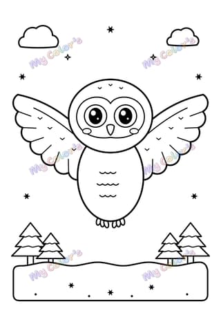 Coloriage Le harfang des neiges à imprimer