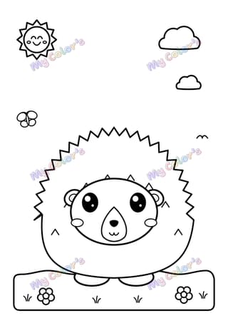 Coloriage Le hérisson tout piquant à imprimer