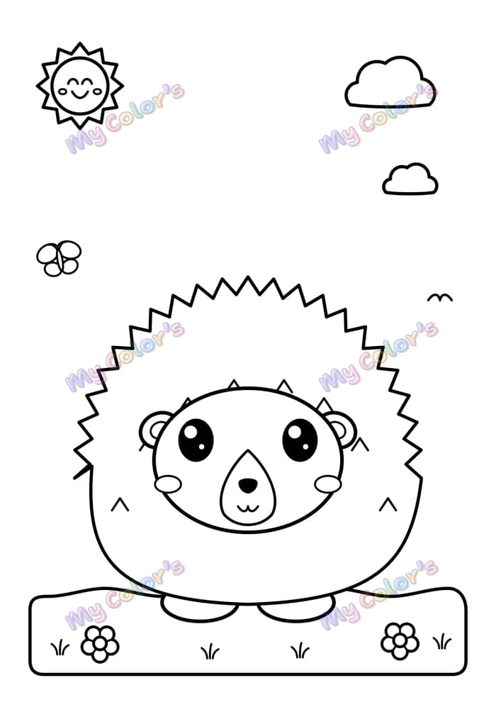 Coloriage Le hérisson tout piquant à imprimer