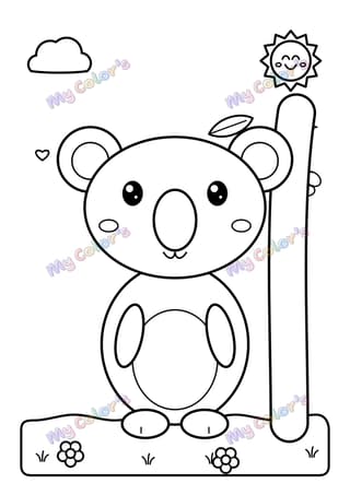 Coloriage Le koala à imprimer