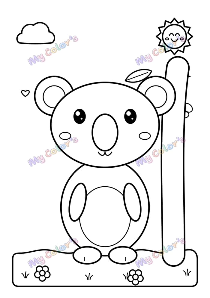 Coloriage Le koala à imprimer