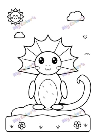 Coloriage Le lézard à collerette à imprimer