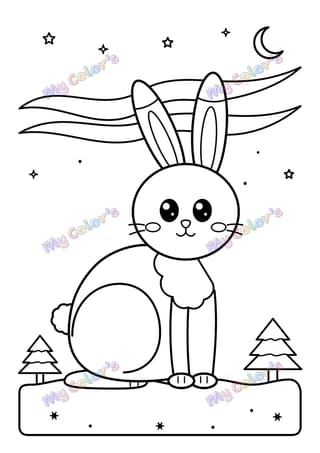 Coloriage Le lièvre arctique à imprimer