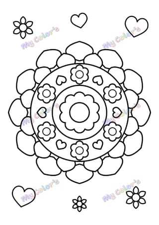 Coloriage Mandala couronne de feuilles à imprimer