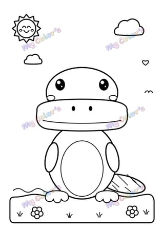 Coloriage L’ornithorynque à imprimer