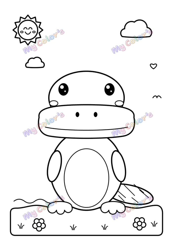 Coloriage L’ornithorynque à imprimer