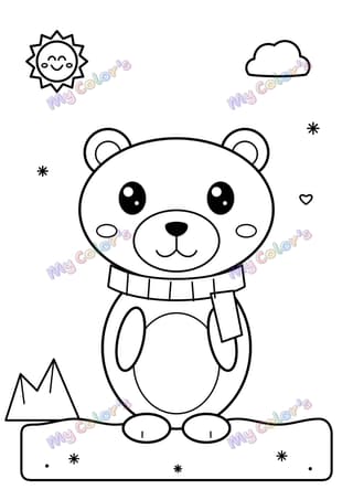 Coloriage L’ourson polaire à imprimer
