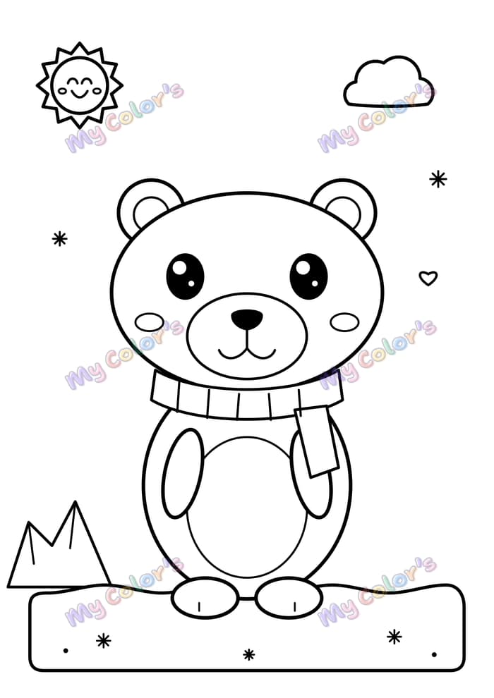 Coloriage L’ourson polaire à imprimer
