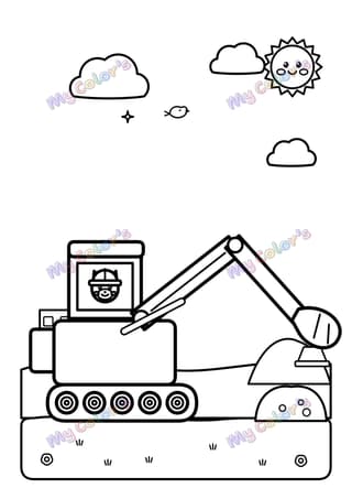 Coloriage La pelleteuse à imprimer