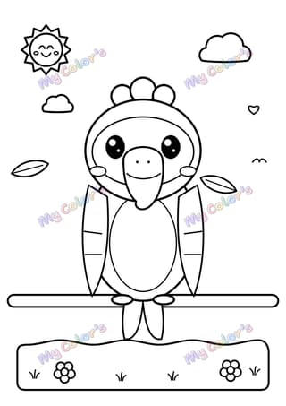Coloriage Le perroquet coloré à imprimer