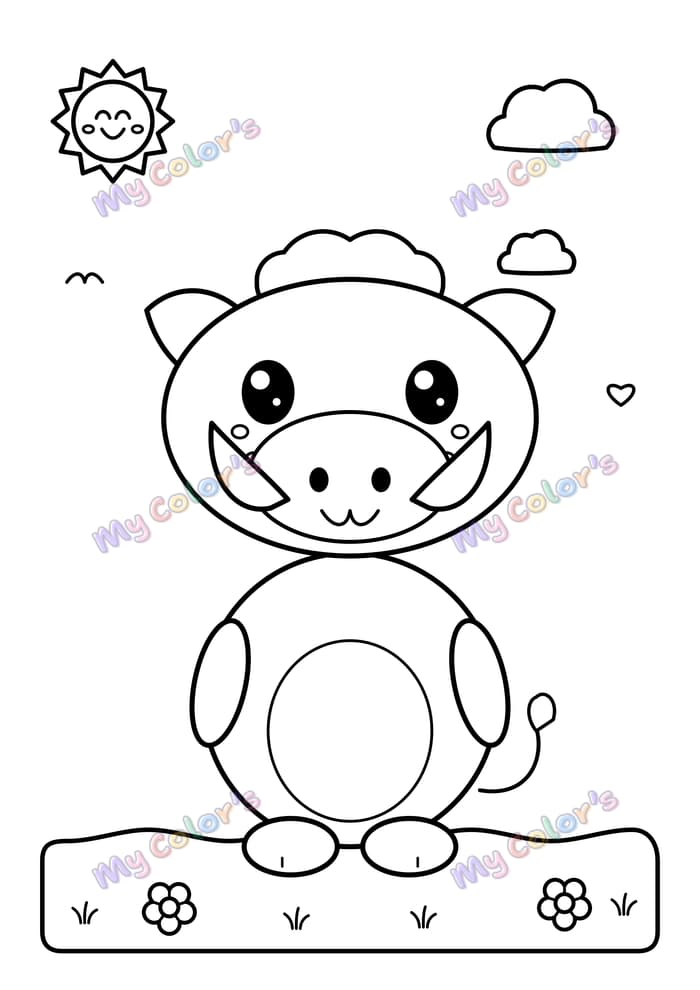 Coloriage Le phacochère à imprimer