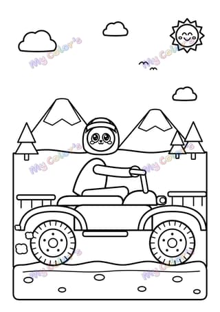 Coloriage Le quad à imprimer