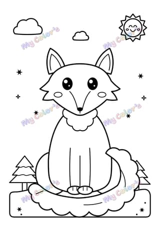 Coloriage Le renard polaire à imprimer