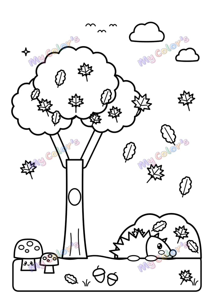 Coloriage L’automne à imprimer