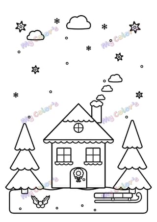 Coloriage L’hiver à imprimer