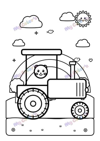 Coloriage Le tracteur à imprimer