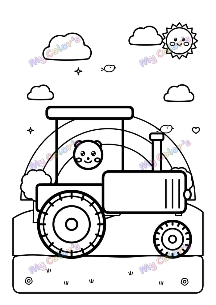 Coloriage Le tracteur à imprimer