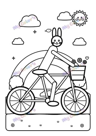 Coloriage Le vélo à imprimer