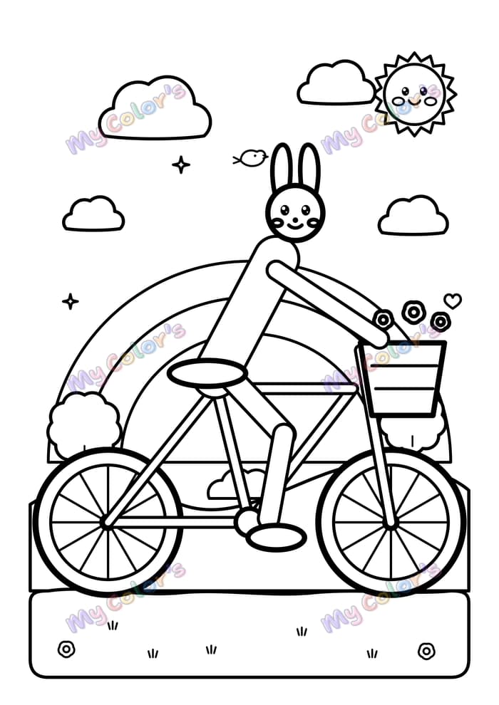 Coloriage Le vélo à imprimer